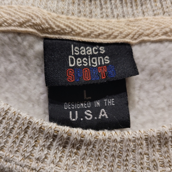 Great Smokey Mountains Sweater Tight Knit 2-Toned Mens Large Embroidered Bears - Picture 5 of 6